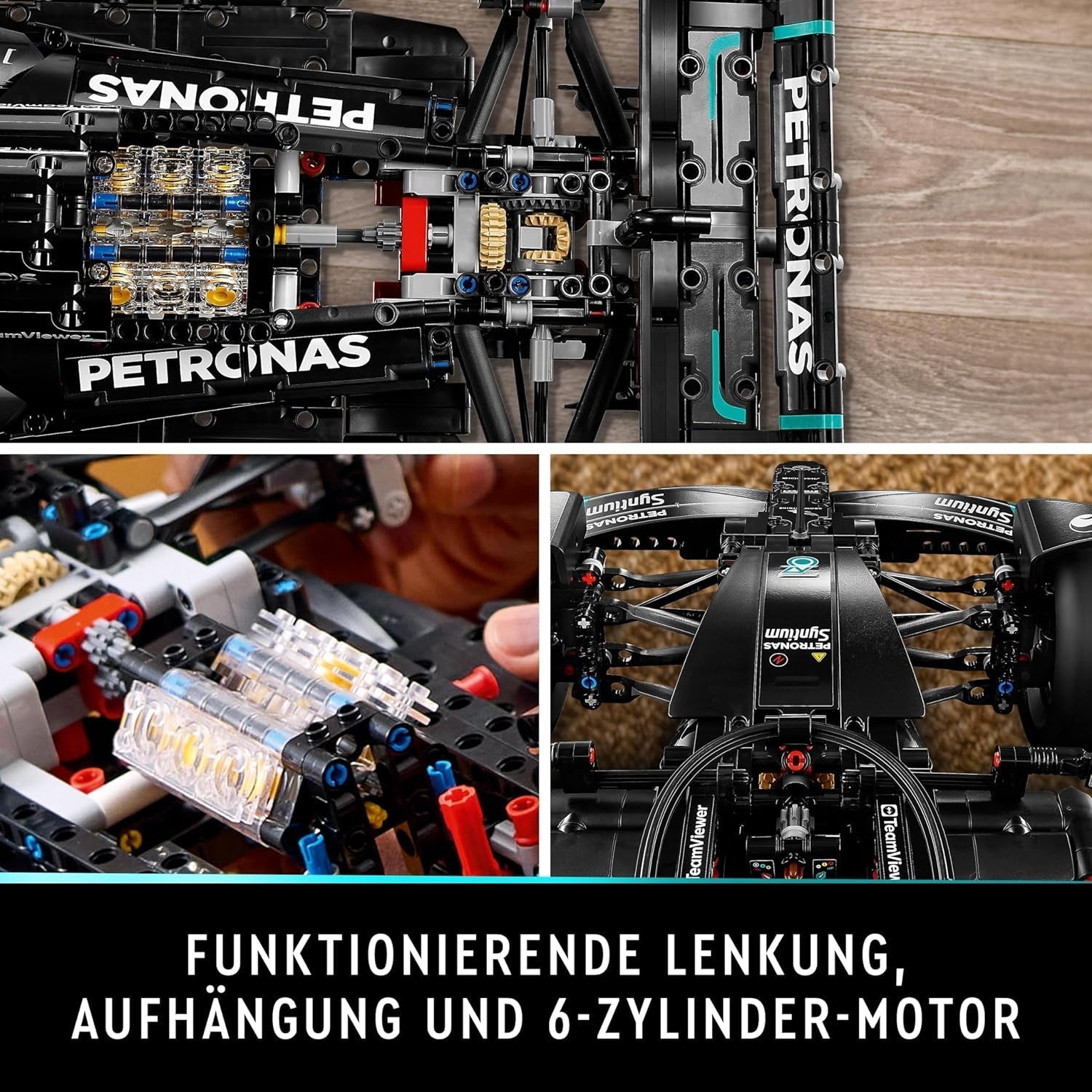 LEGO Technic Mercedes-Amg F1 W14 E Performance Set pour adultes, modèle réduit de voiture de course, objets de collection pour la maison ou le bureau, cadeaux de Formule 1 pour hommes et femmes 42171 Ensembles de construction Besuche den LEGO-Store