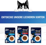 Bandelettes de soupe Felix, soupe pour chat, variété mixte, paquet de 8 (8 x 6 sachets de 48 g chacun)
