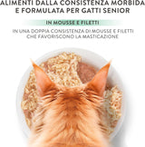 Silver Poulet avec Mousse et Filets de Canard, Aliment humide complet pour chats seniors, Sans céréales, Soutien immunitaire, Source d'humidité, 12 x 70 g