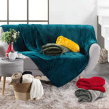 Douceur D'Intérieur, couverture flanelle, 125 X 150 Cm, sauge, flanelle Couettes et quilts Naty Shop