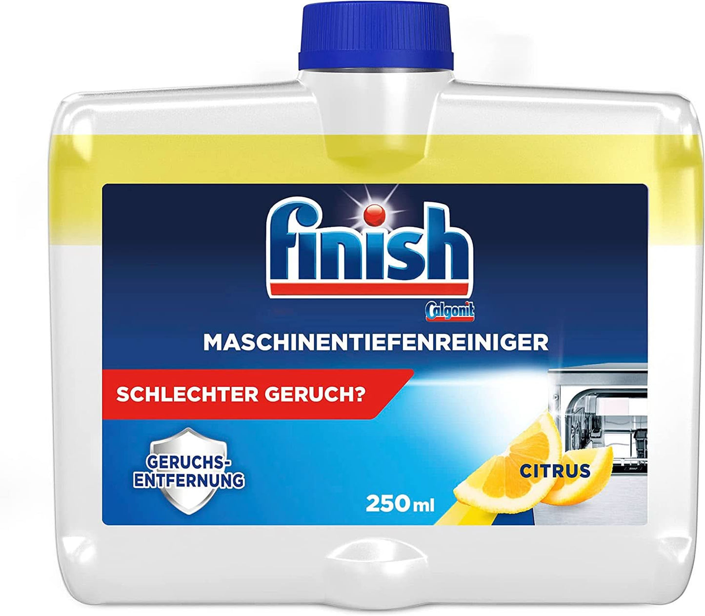 Finish Deep Machine Cleaner Citrus - nettoyant liquide pour machine contre le calcaire et la graisse pour un lave-vaisselle propre - paquet économique Naty Shop 250 ml Single