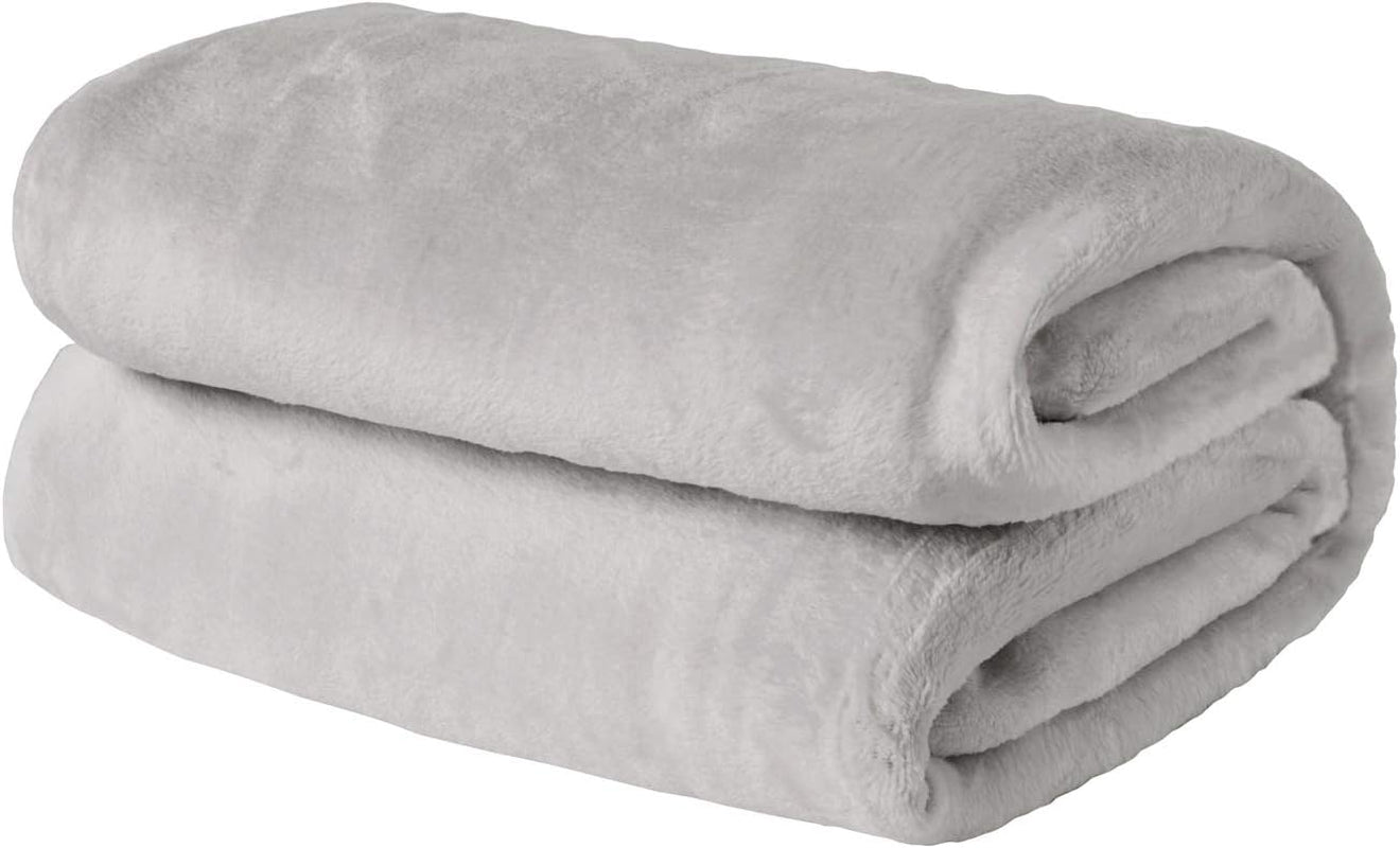 Couvre-lit polaire ultra doux Brentford's, gris argenté, grand lit double - 150 x 200 cm Lits et couvertures Beuche den Brentfords-Store gris argenté 150 x 200 cm