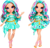 Poupée mannequin Rainbow High Be Dazzling - Celine Turquoise - Bleu-Vert, 28 cm, avec outil de décoration, pierres scintillantes et accessoires de coiffure