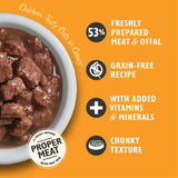 Lily's Kitchen Nourriture humide naturelle pour chats adultes, en conserve, morceaux savoureux dans une sauce au poulet, recette sans céréales (24 plateaux x 85 g)