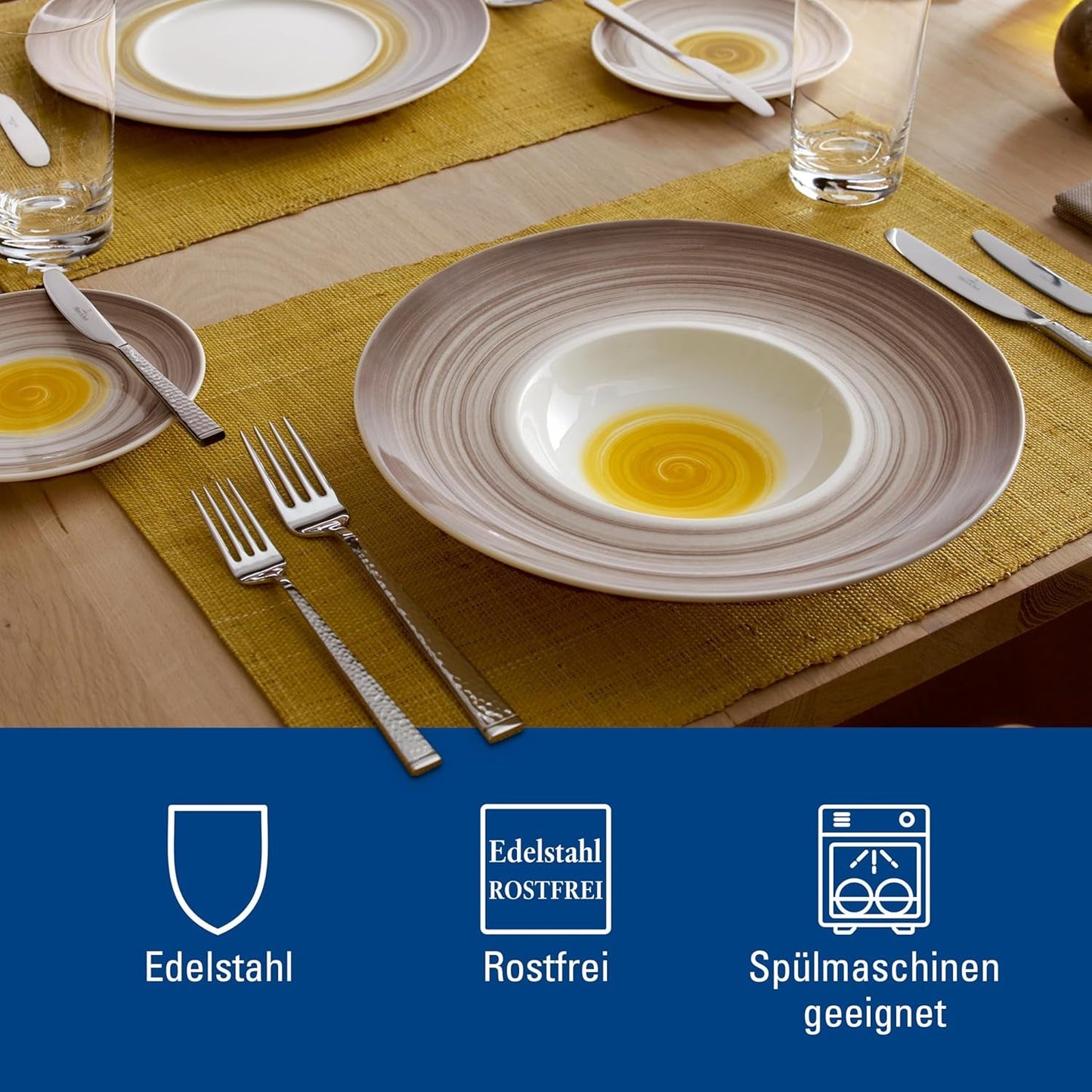 Villeroy & Boch Ménagère de forgeron pour 6 personnes maximum, 24 pièces, acier inoxydable