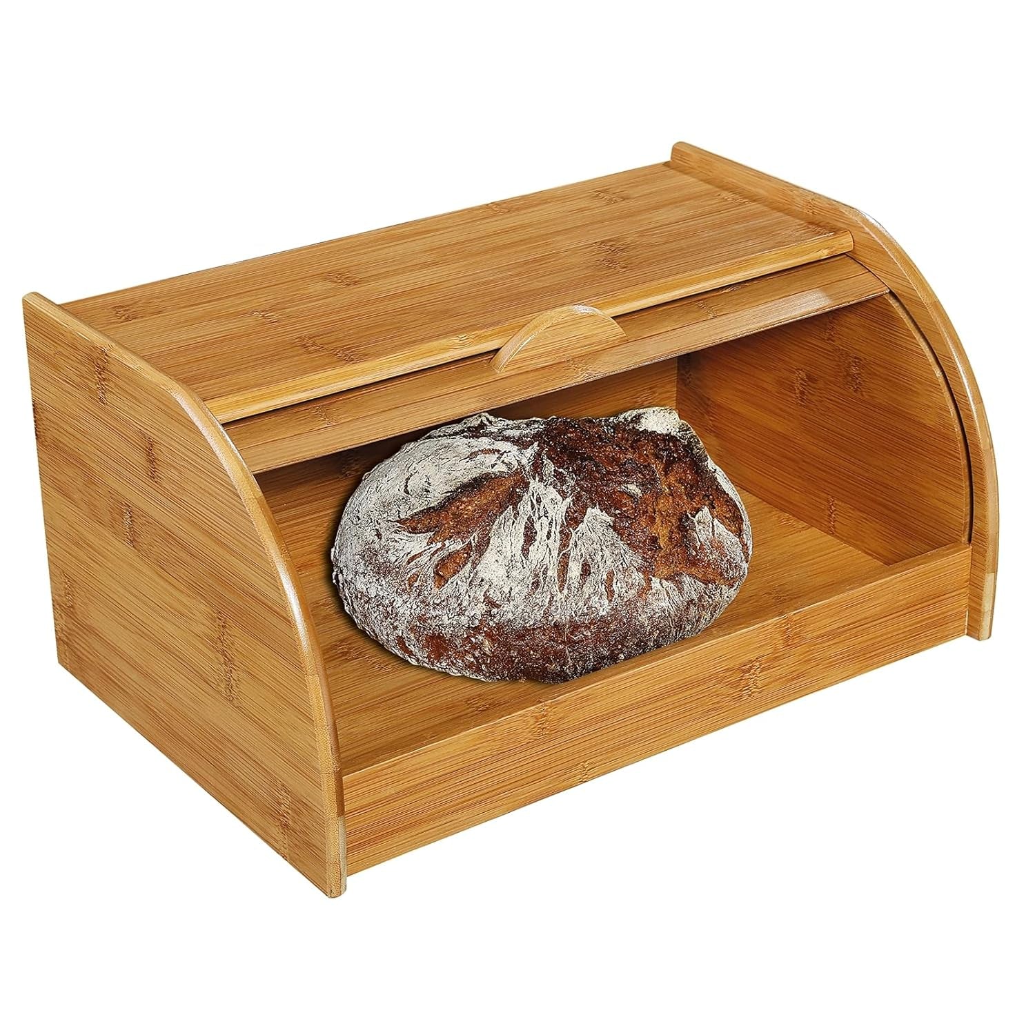 54118 Corbeille à pain, bambou 40 x 26 x 20 cm, marron, 40,x 27,5 x x 21,5 cm Boîtes de conservation alimentaire Naty Shop