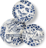 Service de table Excelsa Zen, 18 pièces, céramique, blanc et bleu
