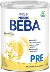 BEBA PRE Initial Lait dès la naissance, Aliment pour bébé avec DHA, Lactose uniquement, Sans huile de palme, Pack 3 (3 x 800g) Naty Shop