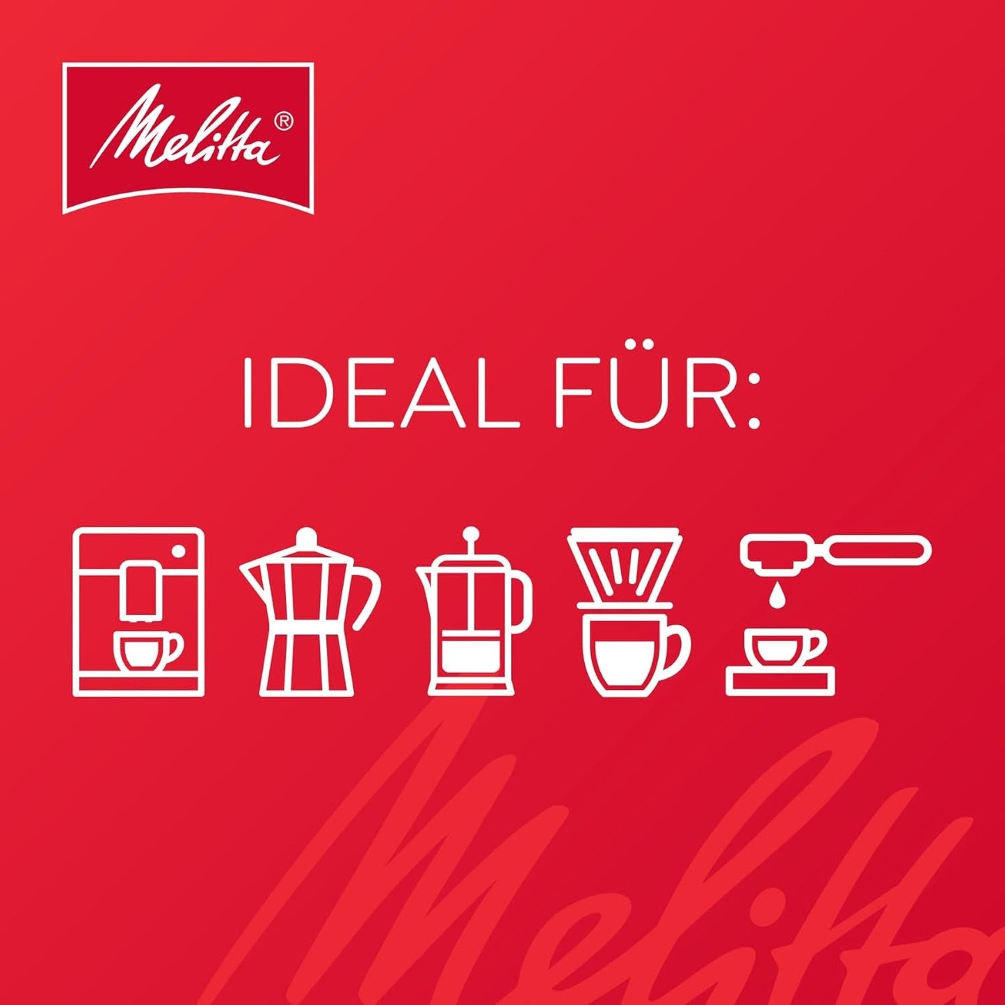 Melitta BellaCrema Lot de 4 grains de café décaféinés non moulus pour machines à café entièrement automatiques, torréfaction légère, torréfaction allemande, 3 forces, 1 kg