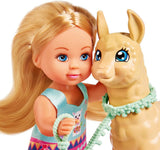 Simba 105733497 - Poupée d'amour Evi dans une jolie tenue d'alpaga et une laisse, 12 cm, pour enfants de 3 ans et plus