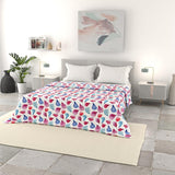 Linge de lit italien couette d'été basique, microfibre imprimée, 250X240Cm, cercle courtepointes et couettes Naty Shop Petali 250X240Cm