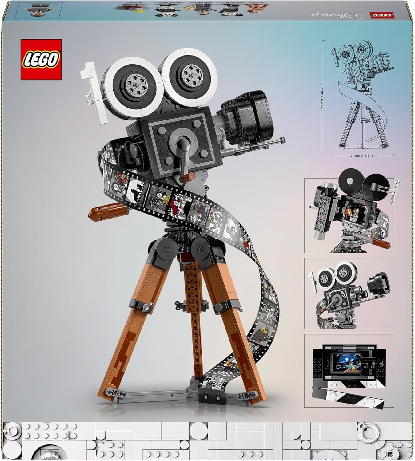 LEGO | Appareil photo Disney - Hommage à Walt Disney, Ensemble pour adultes avec mini-figurines de Mickey et Minnie Mouse, figurines de Bambi et Dumbo, Cadeau pour femmes, hommes et fans, Exposition 43230 Jeux de construction Besuche den LEGO-Store