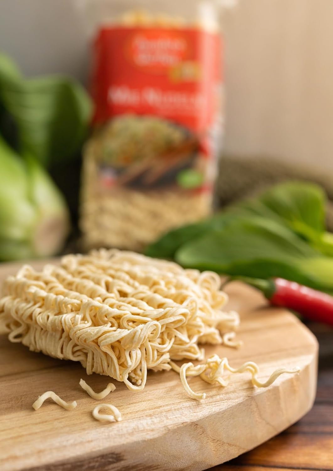 Jardin de Bambou - Nouilles Mie | Nouilles instantanées pour la cuisine asiatique | Idéal pour les plats au wok ou les soupes Vegans | Sachet de 250g