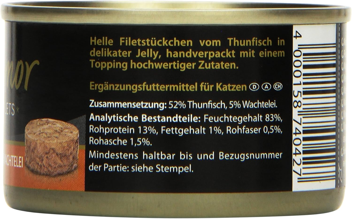 - Fins filets en gelée | Nourriture humide pour chat adulte avec morceaux de filet en gelée. Aliment complémentaire faible en gras en conserve sans additifs | 24 x 100 g Oeufs de thon et de caille