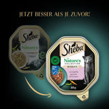 SHEBA Nourriture humide pour chats, Collection Nature's en sauce au saumon, 2 x 11 x 85 g