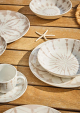 Majorque, service de table pour 6 personnes, 18 pièces, porcelaine, beige