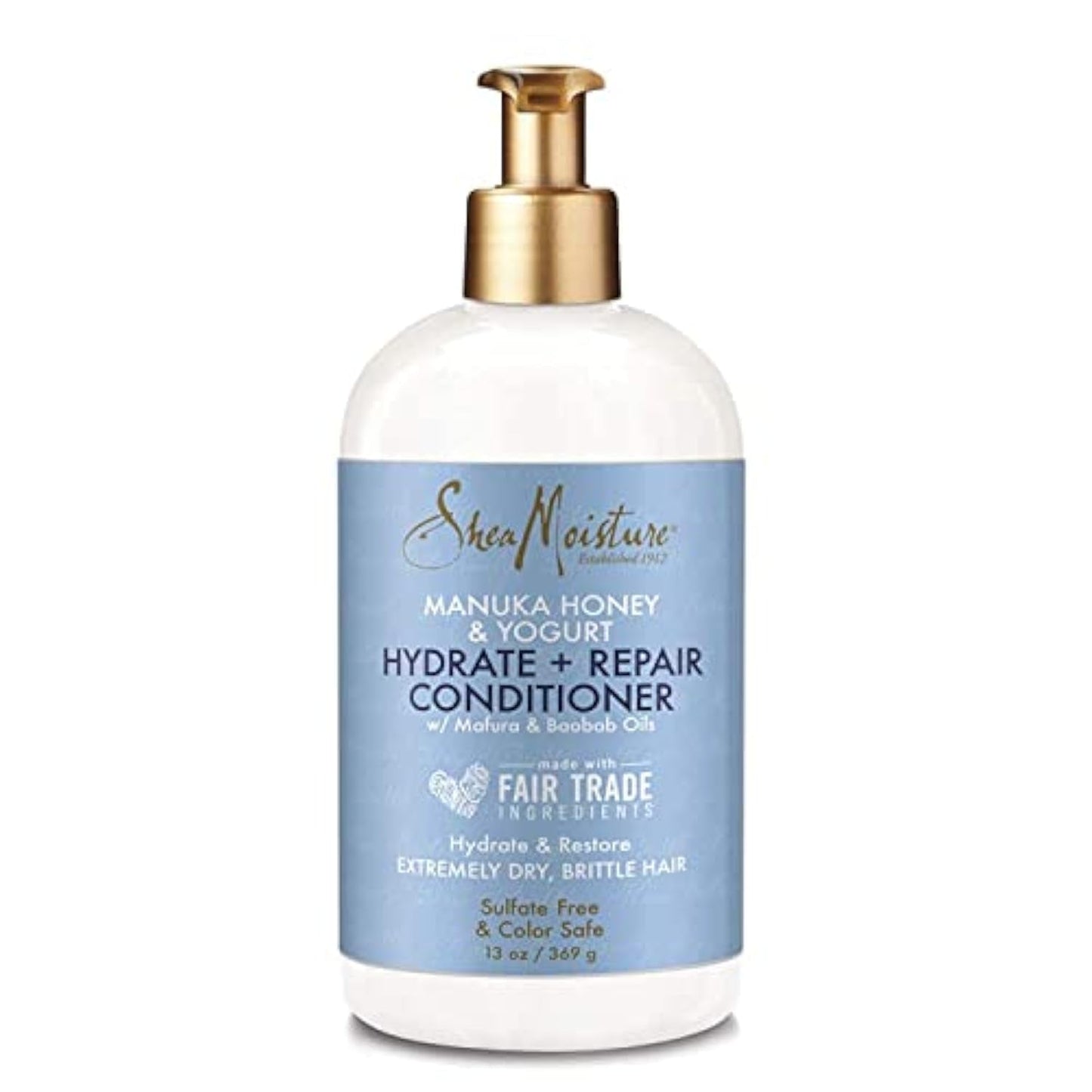 Sheamoisture Hydrate & Repair, Après-shampooing cheveux extrêmement secs et cassants, Miel de Manuka et yaourt Sheamoisture Hair Care 369 grammes