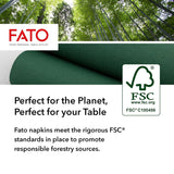 , Serviettes en papier jetables douces et délicates, paquet de 40 serviettes taille 38 x 38 pliées en 4 2 couches de couleur blanche, papier 100 % pure cellulose, certificats FSC (lot de 3)