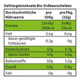 FRECHE FREUNDE Chips de Fraises Bio, Chips de Fruits Lyophilisés, Fruits Secs Tranchés Naturels Sans Sucre Ajouté, Végétalien, Sans Lactose, Sans Gluten, Paquet de 12 (12 x 12g)