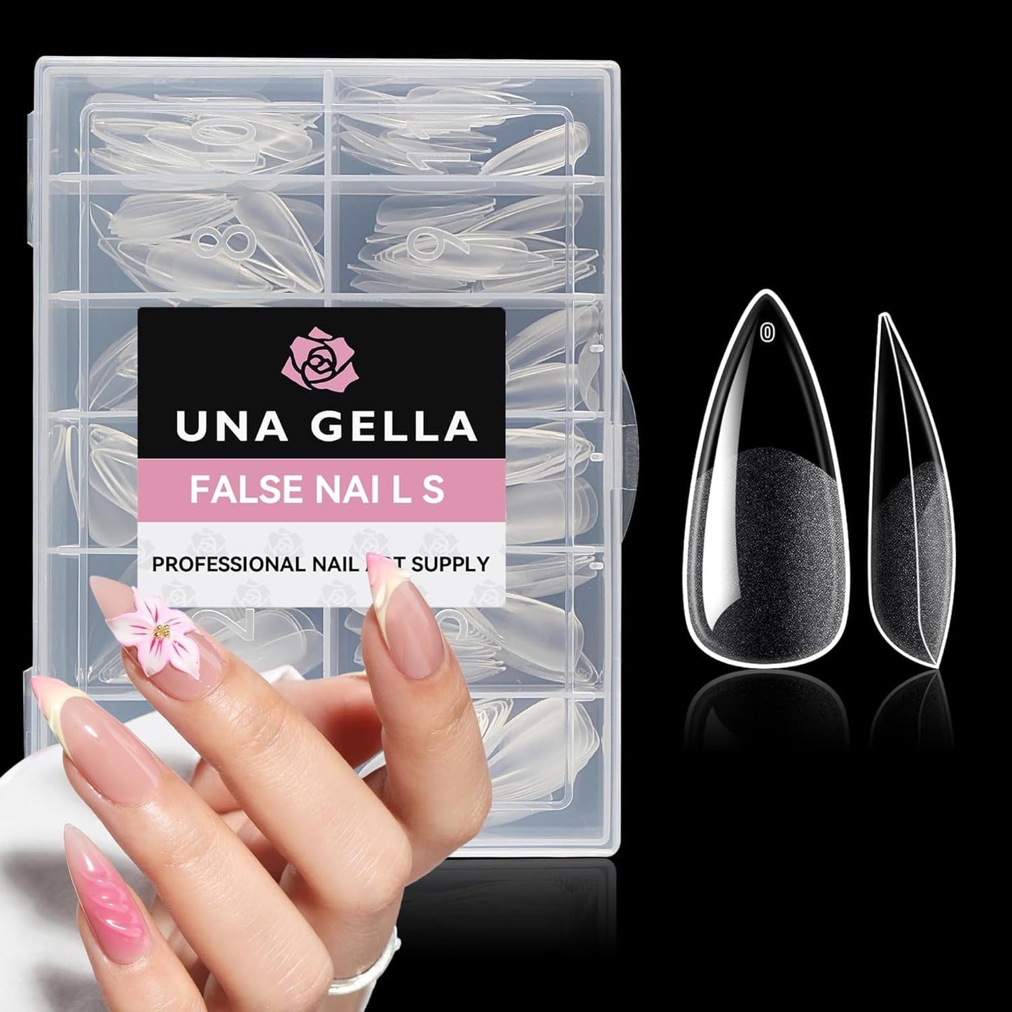 Ballerine Gel Ongles Conseils 216 pièces 12 Tailles Doux Gel Ongles Couverture Complète Ongles Extension Ensemble Semi Mat BRICOLAGE Home Art