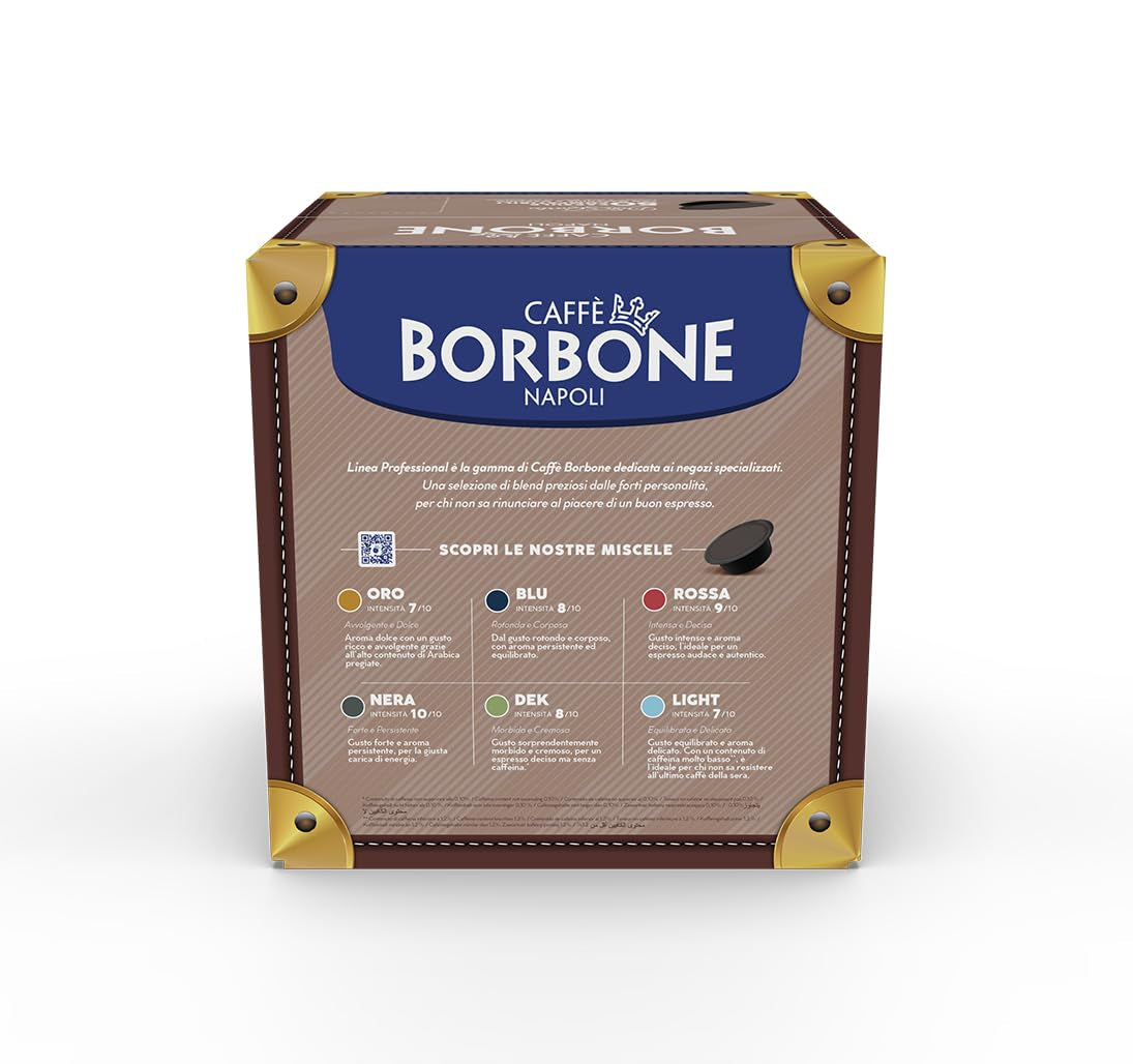 Caffè Borbone Don Carlo Dek Entkofeinierte Kaffeemischung - 50 Kapseln - Compatible avec Lavazza®* A Modo Mio®* Haushalts-Espressomaschinen