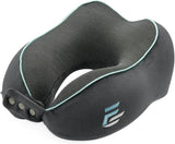 Oreiller cervical d'avion Flagshipper - oreiller cervical pour adulte - oreiller cervical de voiture - oreiller de voyage en mousse à mémoire de forme - lavable avec dos étroit (velours doux et respirant) - réglable, gris Naty Shop Oreillers orthopédiques cervicaux