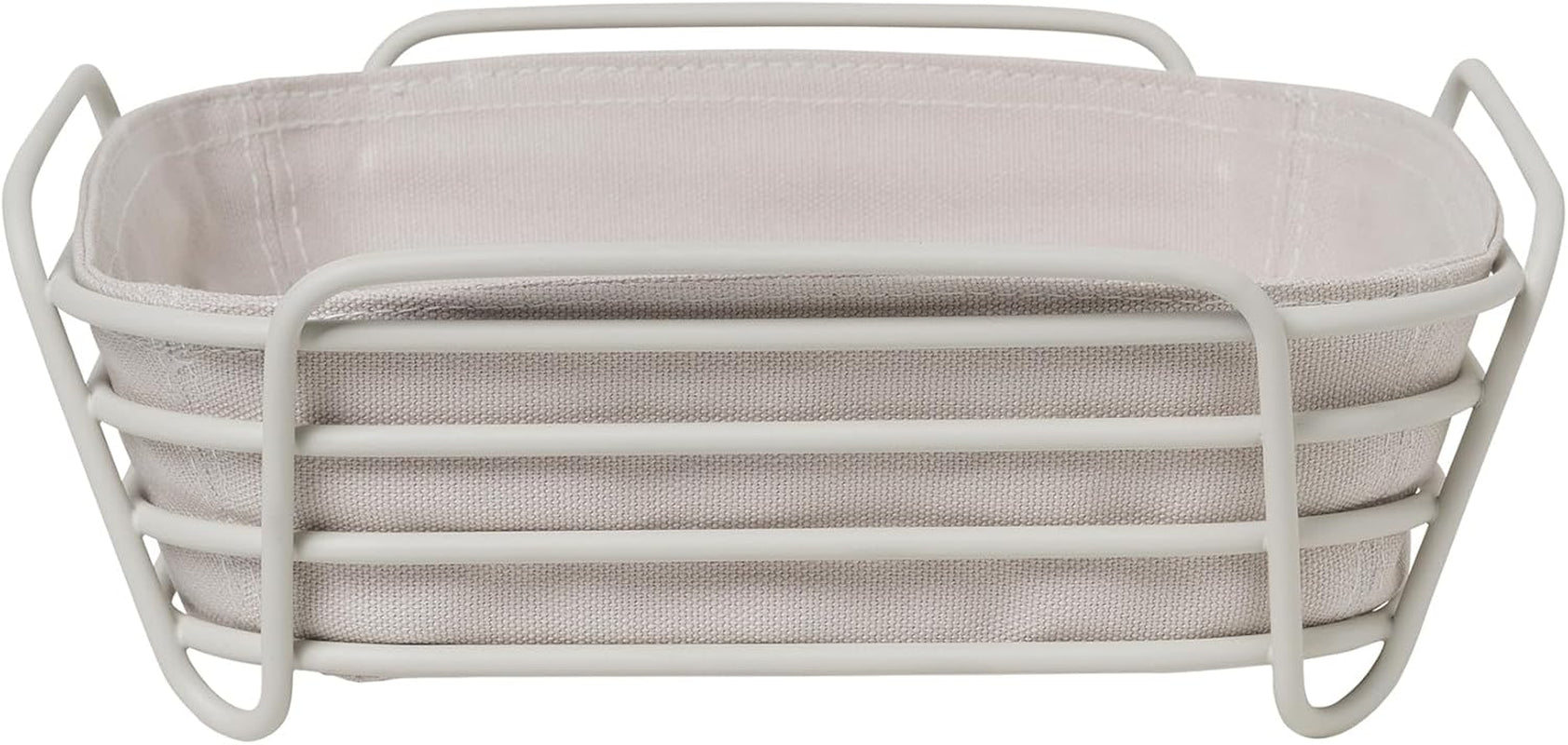 Blomus -DELARA- corbeille à pain taille L, carrée, sac en tissu amovible, design élégant, 26 x 26 cm, couleur Moonbeam (64075) Boîtes de conservation alimentaire Naty Shop Moonbeam Taille unique
