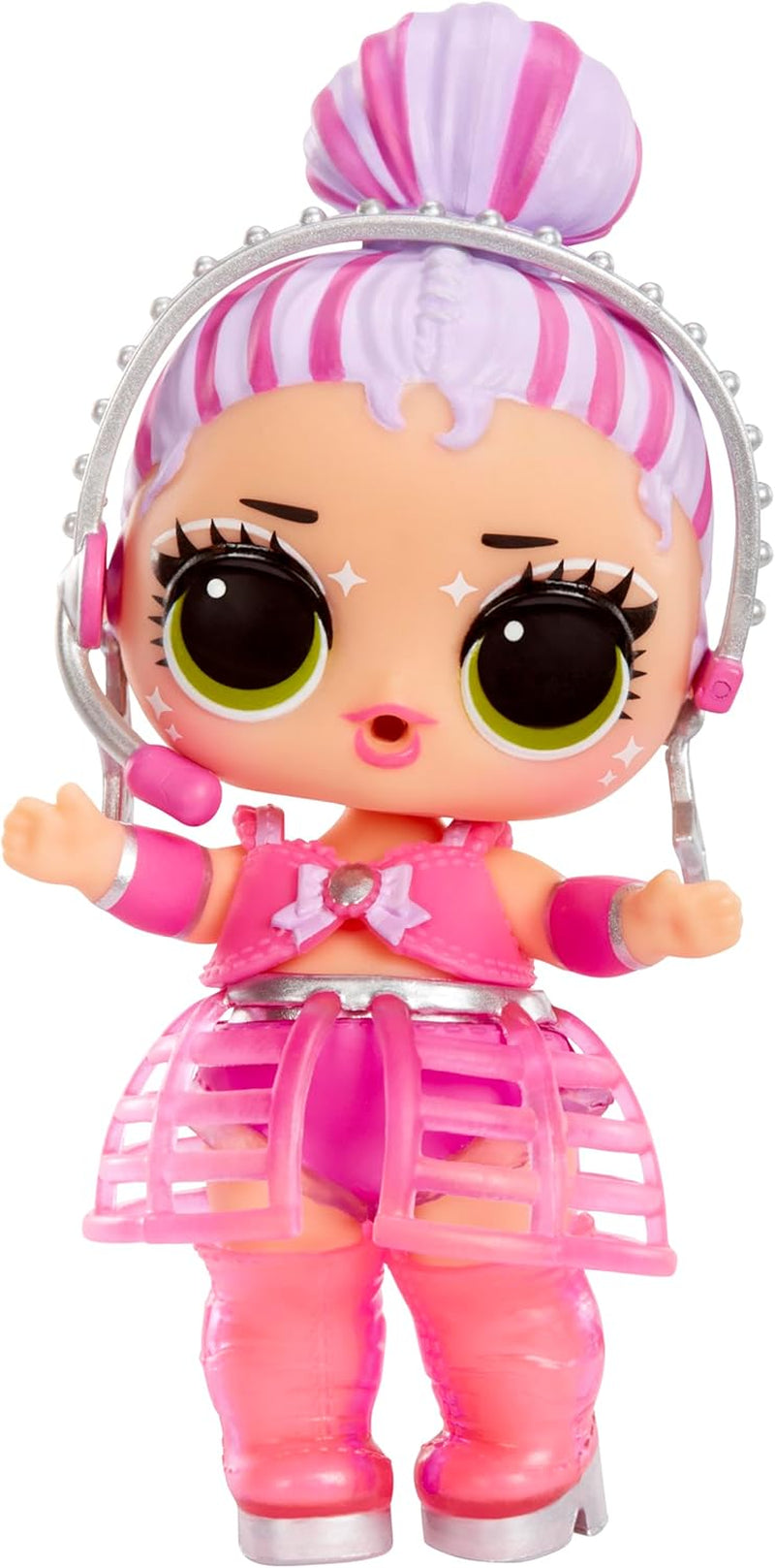 L.O.L. Surprendre! Neon Pop Stars Tots - 1 poupée surprise magique à lumière noire, emballage aveugle, 7 poupées à collectionner, chacune avec des autocollants et des accessoires néon, cadeau pour les enfants à partir de 4 ans Naty Shop Dolls