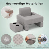 Oreiller de lecture pour lit et canapé, coussin de livre, librement combinable avec porte-boisson et housse lavable, oreiller de bureau réglable pour ordinateur portable pour lire, jouer, travailler, écrire (gris)