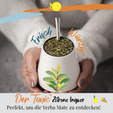 ORIGEENS BIO YERBA MATE AU CITRON ET GINGEMBRE 200 G - Le thé énergisant I Thé Yerba Mate Bio, non torréfié, feuilles, sans tiges ni poussières