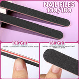 FANDAMEI 20 Stücke Buffer Für Nagel, Nagelfilen Für Gelnägel, Profi Nagelfeile 100/180, Polierfeile Fingernägel, Filen Für Gelnägel, Kit Manucure & Pédicure