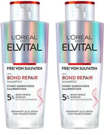L'Oréal Paris Elvital Bond Repair Shampoo, Nettoyant doux pour la réparation des cheveux Douche et bain L'Oréal 2 x 200 ml Bond Repair Shampoo