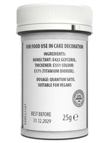 Colorant alimentaire blanc Sugarflair pour pâtes, colorant alimentaire pour pâtes, fondant et pâte d'amande, colorant pour pâtes - 25g