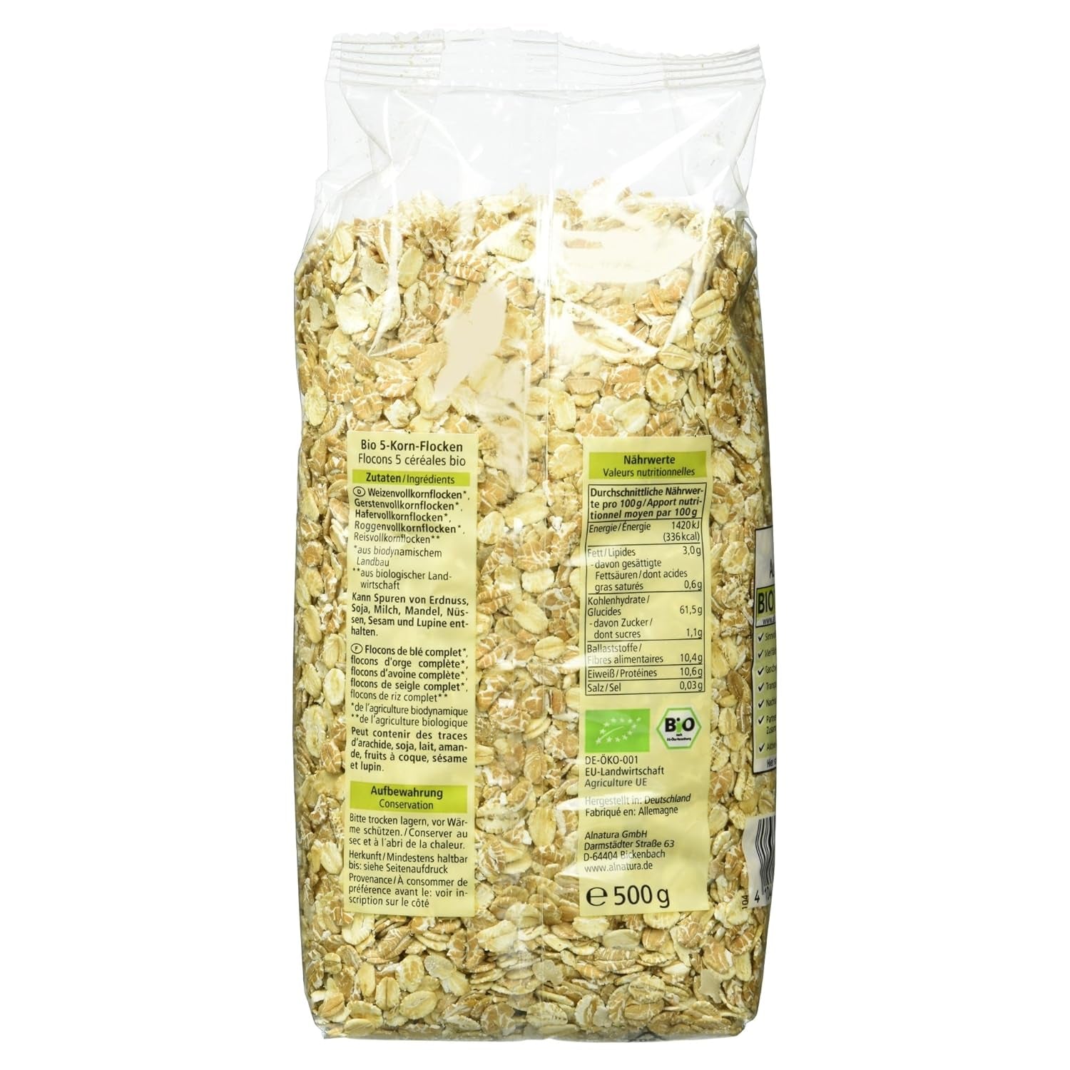Bio 5-Kornflocken, 500G Céréales Naty Shop