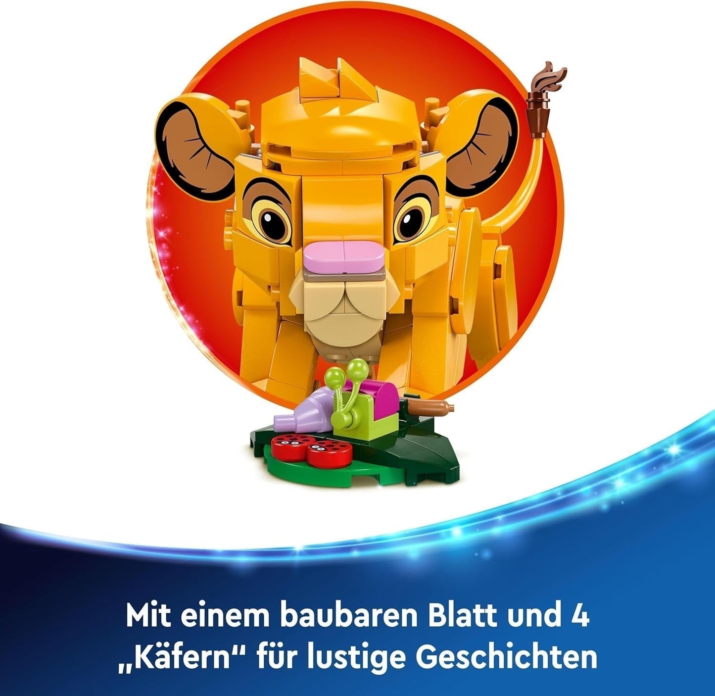 LEGO Ç€ Disney Simba, le lionceau du roi lion, jouet de construction pour enfants, set de jeu fantastique avec la figure du lion, idée cadeau sympa pour filles et garçons à partir de 6 ans, jouet pour enfants 43243 Jeux de construction Beuche den LEGO-Store