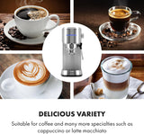 Klarstein Futura Machine à expresso, machine à expresso à filtre portable, 1450 W, 20 bars, qualité Barista, double buse, arrêt de débit, machine à expresso à filtre portable, fonction mousseur à lait, argent