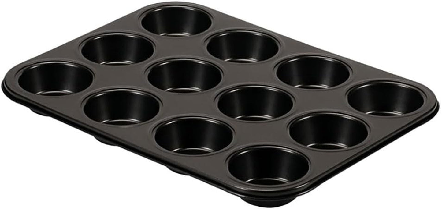 , Forme 6 muffins 18,5x27cm, noir Moules et plaques à pâtisserie Naty Shop 12 Muffins
