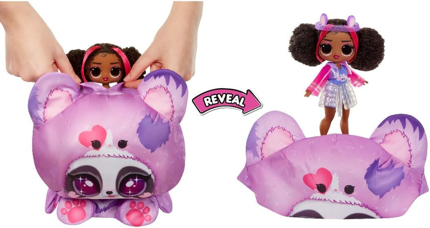 Mdr Surprise ! Costume de préadolescent, cerceaux surprise, jolie poupée mannequin avec costume gonflable de panda violet et de nombreuses surprises, y compris de superbes vêtements et accessoires - Idéal pour les enfants âgés de 4 ans et plus