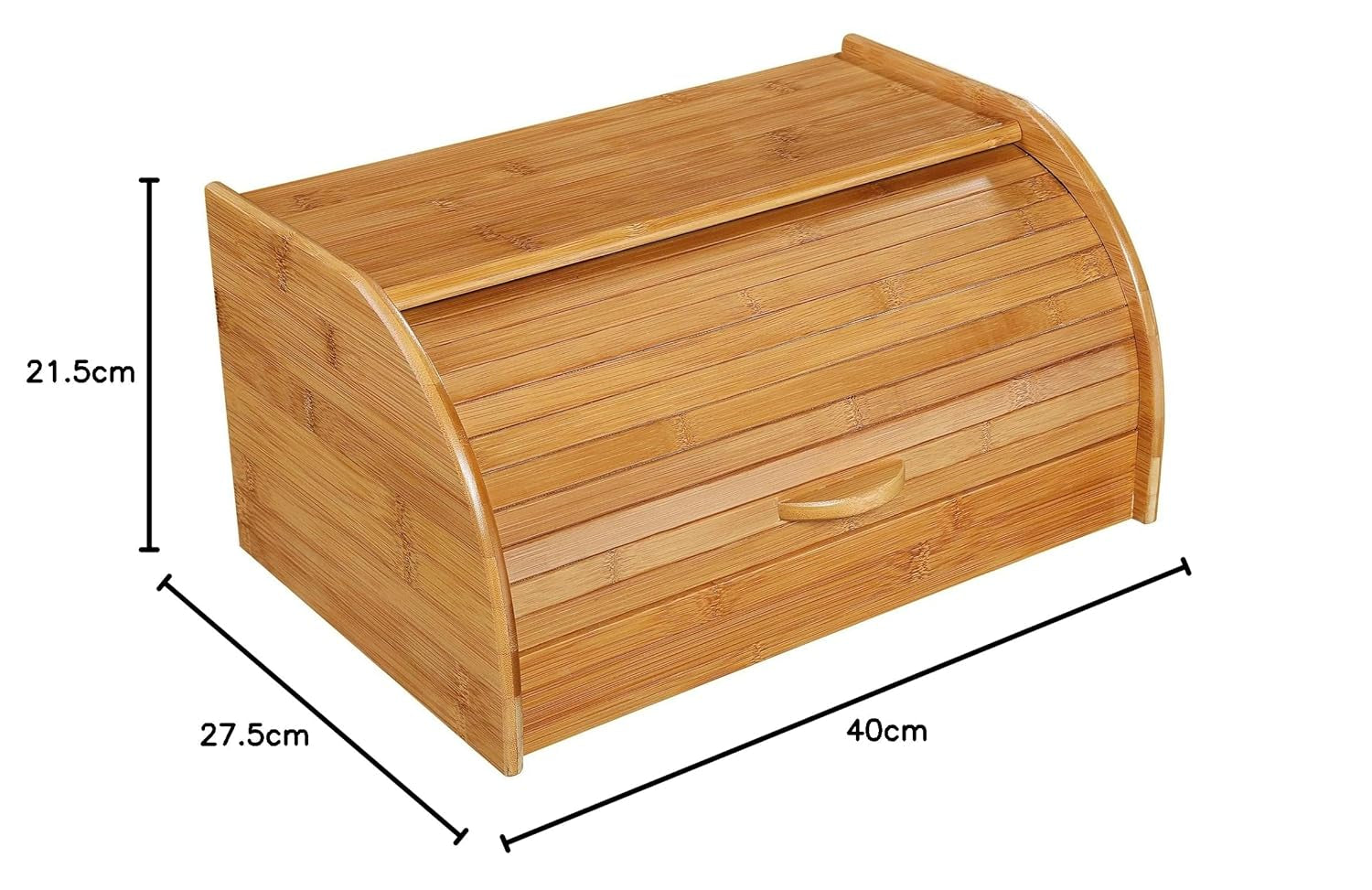 54118 Corbeille à pain, bambou 40 x 26 x 20 cm, marron, 40,x 27,5 x x 21,5 cm Boîtes de conservation alimentaire Naty Shop