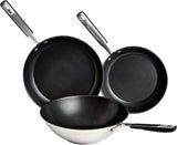Poêle en inox avec revêtement antiadhésif - adaptée à l'induction, avec poignée confortable - Casseroles et poêles 28 cm Naty Shop Set de poêles 24/28/28 cm