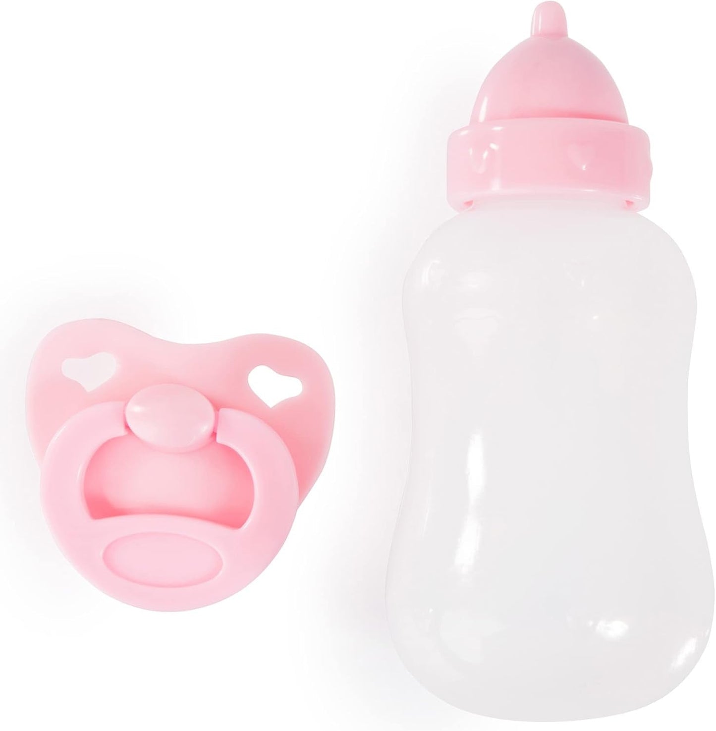 Bayer Design 93822AA Babypuppe Anna, spricht 24 Babylaute, weicher Körper, Schlafaugen, Schnuller, Flasche, 38 cm, rose, Small