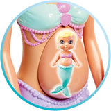 Simba 105733524 - Steffi Love Mermaid Family Enceinte Sirène Kevin Poupée avec berceau 29 cm Poupées tendance pour 3 ans et plus