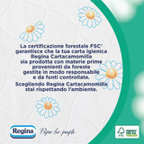 Regina Cartacamomilla - 8 rouleaux de papier toilette, 300 feuilles moelleuses, 3 épaisseurs, doux et ferme, emballage en papier recyclable