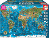 Educa - Merveille du monde, puzzle 12000 pièces pour adultes et enfants à partir de 14 ans, carte du monde (19057) Puzzle Naty Shop Titre par défaut