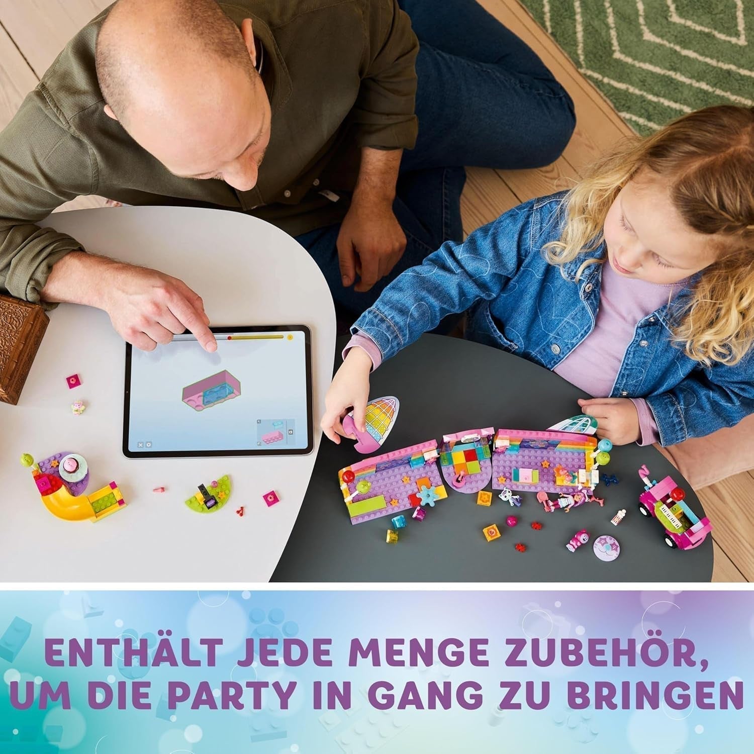 LEGO 4+ La maison de poupée de Gabby La salle de fête de Gabby, ensemble de jeu disco avec toboggan et figurines d'animaux pour un jeu de rôle créatif, cadeau pour filles et garçons à partir de 4 ans 10797 Jeux de construction Besuche den LEGO-Store