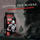 Rôti vierge - GUNNAR - 1kg - Café de Bohême entier extra fort - Kräftige Robusta-Röstung - 494mg Kaffein je Tasse - Würzig & Kraftvoll mit Noten von dunkler Schokolade - Säurearm