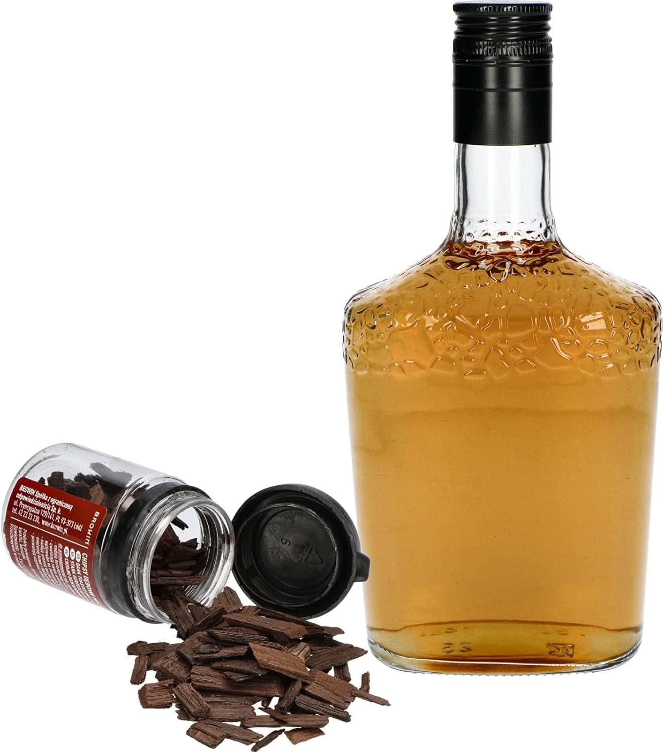Browin Strong Roasted Oak Chips 20g - flocons, fins bâtonnets de chêne pour aromatiser l'alcool, marron Aromas Naty Shop