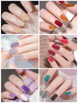 EBANKU 576 pièces ongles courts à presser avec colle à ongles, 12 couleurs d'ongles artificiels courts mats, 8 ongles artificiels courts brillants, 4 ongles artificiels à paillettes