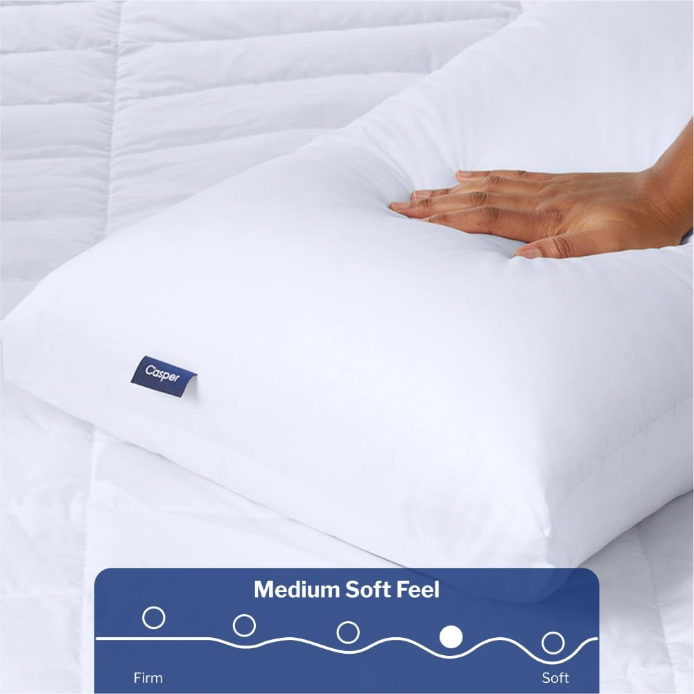 Oreiller de couchage standard Casper blanc 1 pièce (1 paquet) Naty Shop Oreillers standard