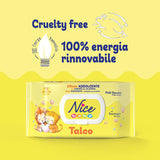 NICE Baby Lingettes Humides 72pcs Avec Couvercle Parfum Talc Matériaux Naturels Nettoyage Doux Bébé 1pc